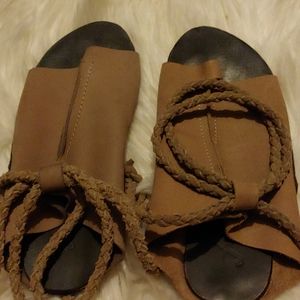 Leather Free People ballet sandals